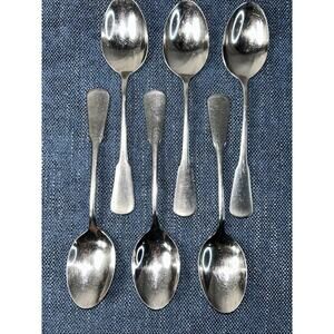 Set of 6 Sears Traditions SRS2 Stainless USA Glossy Silverware 6.75" Tablespoons